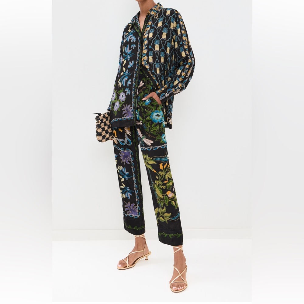 FARM Rio Multicolor Botanical Print Pants - Picture 2 of 13